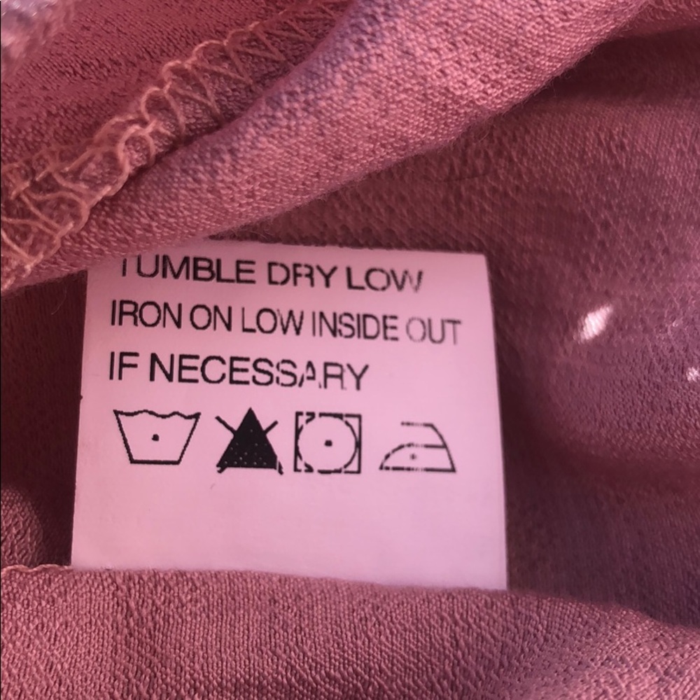 BRAND NEW Pink Cotton & Crochet Lace Open Back Ruffle Hem Halter Dress Sz Large - Picture 11 of 14